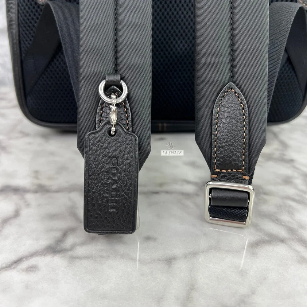 Coach Court Backpack With Tartan Plaid Print - Picture 7 of 16